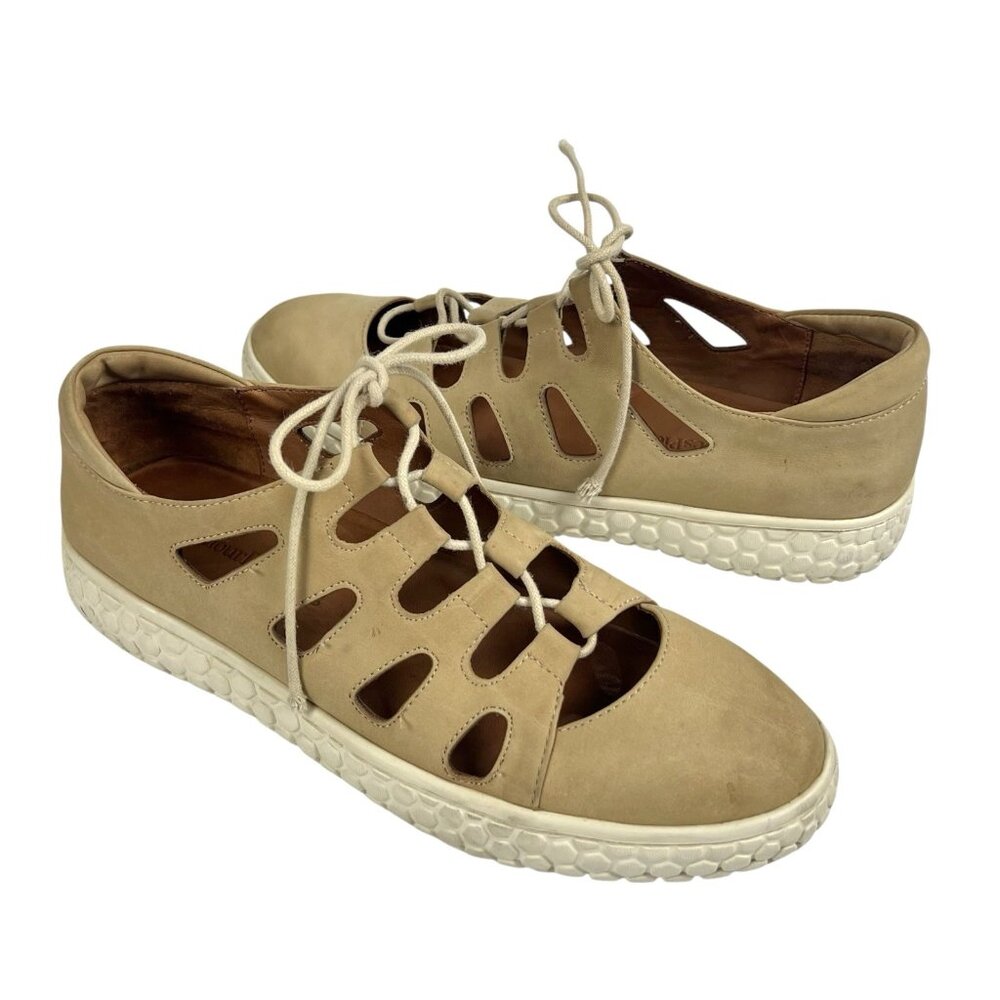 L'Amour Des Pieds Zarah Lace Up Oxfords Size 10 M Leather Laser Cut Sneakers